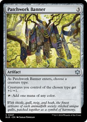 Patchwork Banner card from Bloomburrow