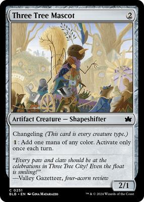 Three Tree Mascot card from Bloomburrow