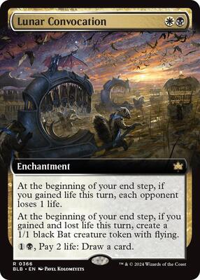 Lunar Convocation (Extended Art) card from Bloomburrow