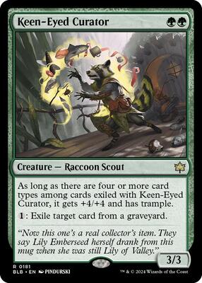 Keen-Eyed Curator card from Bloomburrow