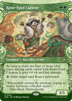 Keen-Eyed Curator (Showcase) card from Bloomburrow