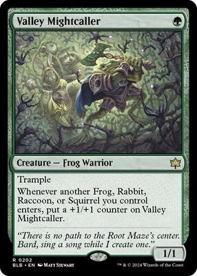 Valley Mightcaller card from Bloomburrow