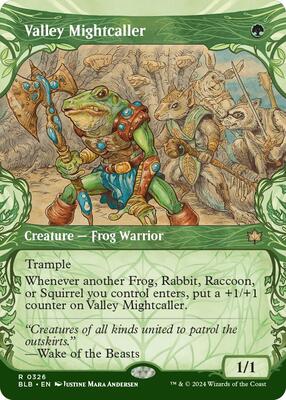 Valley Mightcaller (Showcase) card from Bloomburrow