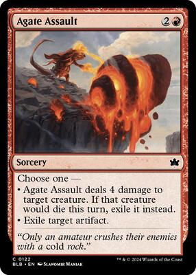 Agate Assault card from Bloomburrow
