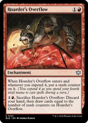 Hoarder's Overflow card from Bloomburrow