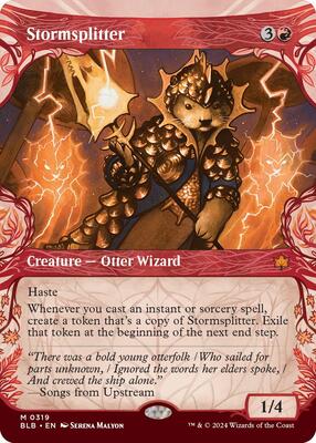 Stormsplitter (Showcase) card from Bloomburrow