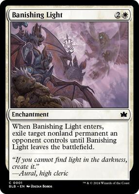 Banishing Light card from Bloomburrow