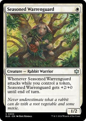 Seasoned Warrenguard card from Bloomburrow