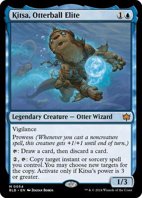 Kitsa, Otterball Elite card from Bloomburrow