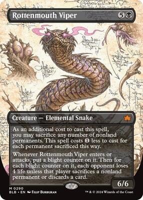 Rottenmouth Viper (Borderless) card from Bloomburrow