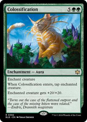 Colossification card from Bloomburrow