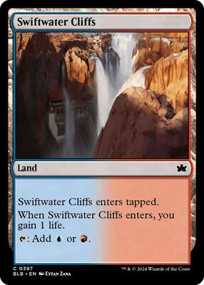 Swiftwater Cliffs card from Bloomburrow