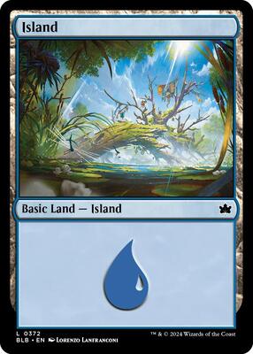 Island (0372) card from Bloomburrow