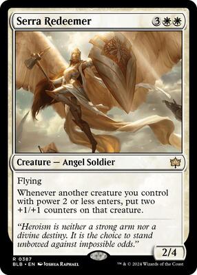 Serra Redeemer card from Bloomburrow