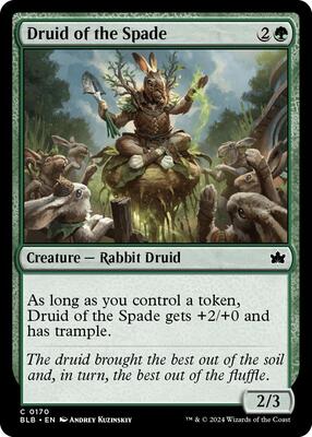 Druid of the Spade card from Bloomburrow
