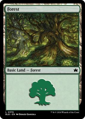 Forest (0378) card from Bloomburrow