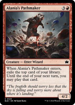 Alania's Pathmaker card from Bloomburrow