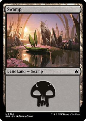 Swamp (0374) card from Bloomburrow