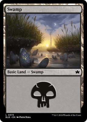 Swamp (0373) card from Bloomburrow