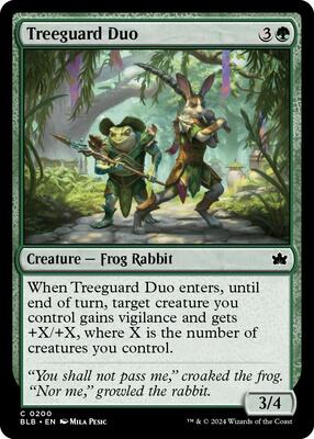 Treeguard Duo card from Bloomburrow