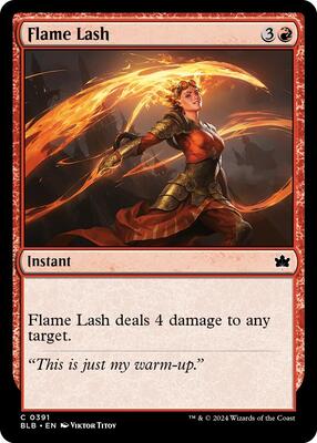 Flame Lash card from Bloomburrow