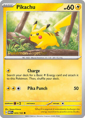 Pikachu - 025/165 (Pokemon Together) card from Miscellaneous Cards & Products
