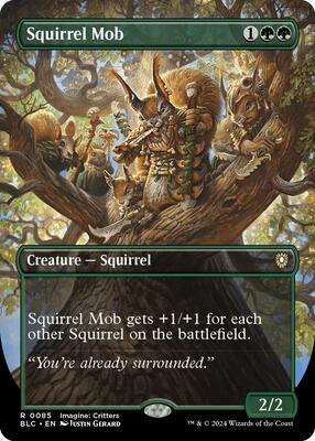 Squirrel Mob (Borderless) card from Commander: Bloomburrow