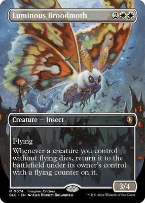 Luminous Broodmoth (Borderless) card from Commander: Bloomburrow