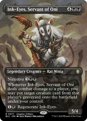 Ink-Eyes, Servant of Oni (Borderless) card from Commander: Bloomburrow