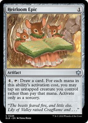 Heirloom Epic card from Bloomburrow