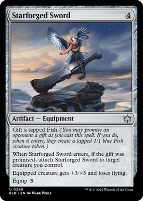 Starforged Sword card from Bloomburrow