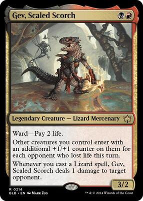 Gev, Scaled Scorch card from Bloomburrow