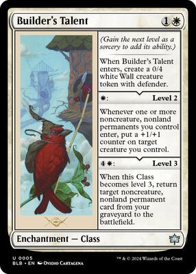 Builder's Talent card from Bloomburrow