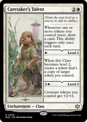 Caretaker's Talent card from Bloomburrow
