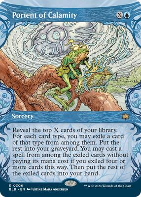 Portent of Calamity (Showcase) card from Bloomburrow