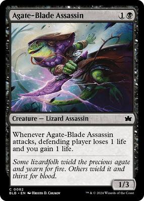 Agate-Blade Assassin card from Bloomburrow