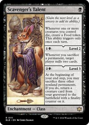 Scavenger's Talent card from Bloomburrow