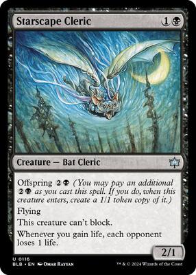 Starscape Cleric card from Bloomburrow