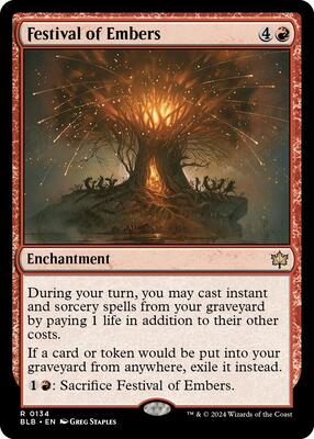 Festival of Embers card from Bloomburrow