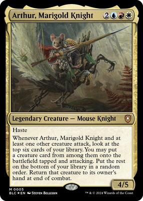 Arthur, Marigold Knight card from Commander: Bloomburrow