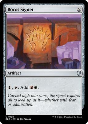 Boros Signet card from Commander: Bloomburrow