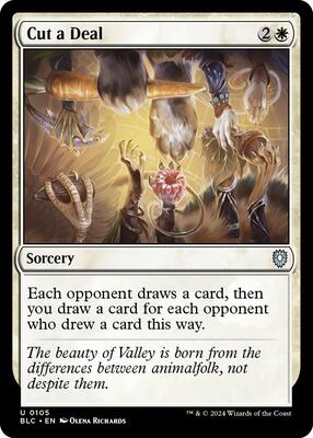 Cut a Deal card from Commander: Bloomburrow