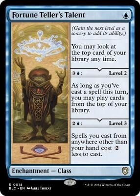 Fortune Teller's Talent card from Commander: Bloomburrow