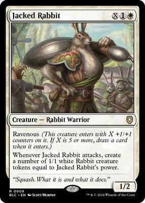 Jacked Rabbit card from Commander: Bloomburrow
