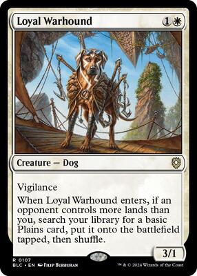 Loyal Warhound card from Commander: Bloomburrow