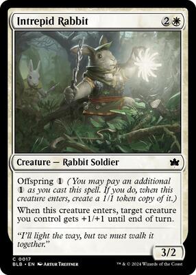 Intrepid Rabbit card from Bloomburrow