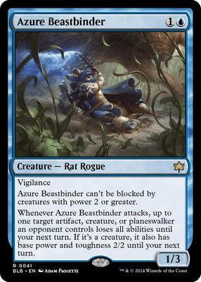 Azure Beastbinder card from Bloomburrow