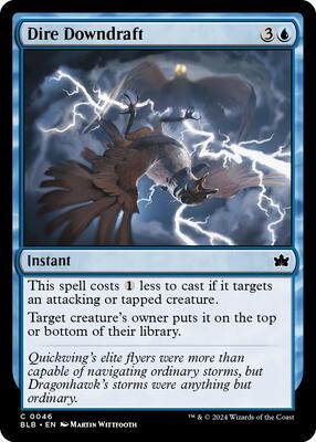 Dire Downdraft card from Bloomburrow