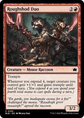 Roughshod Duo card from Bloomburrow