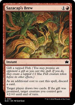 Sazacap's Brew card from Bloomburrow
